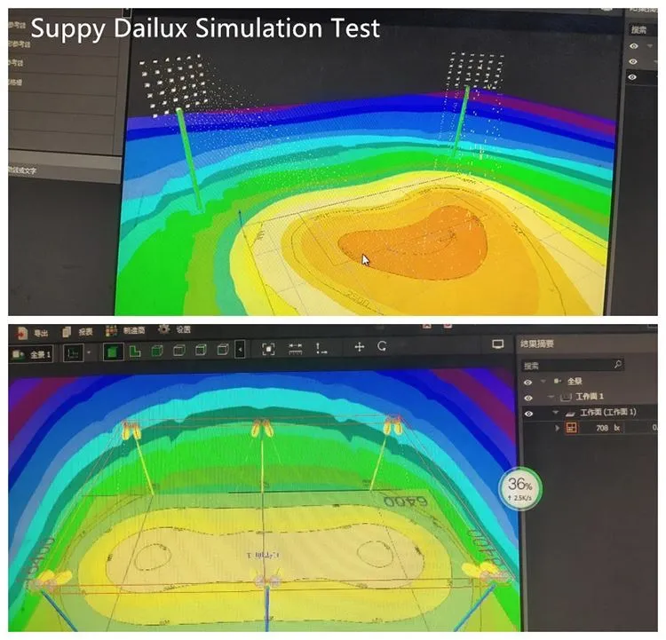soccer field with lights