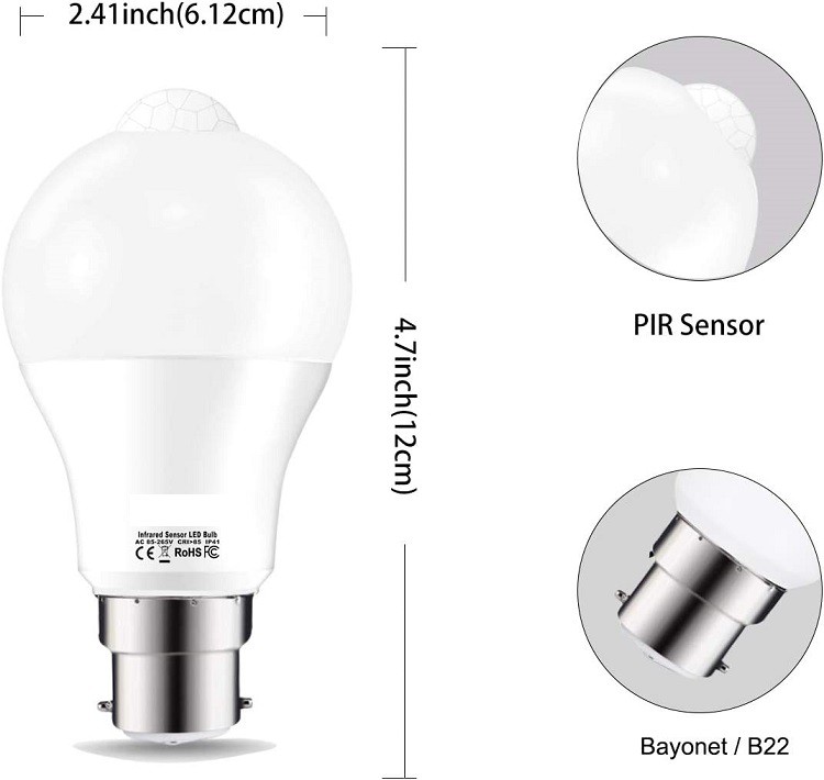 motion sensor light bulb bayonet type6 motion sensor light bulb bayonet type6