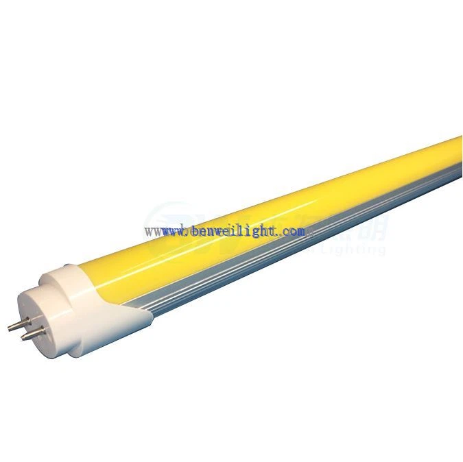 T8 Tiub LED Kuning Pencahayaan Anti UV LED Tiub