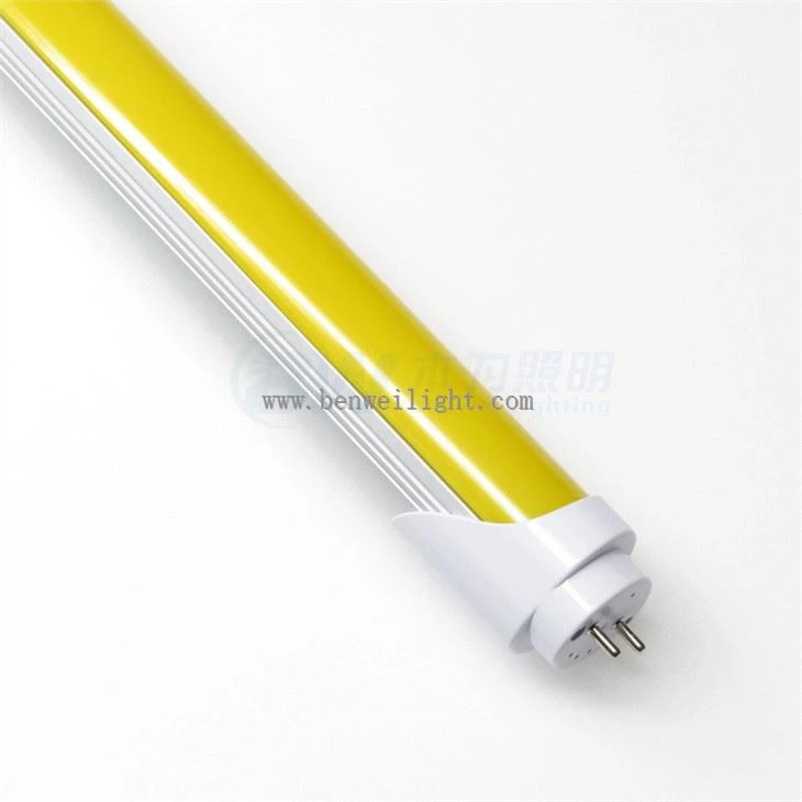 T8 Penapis 480NM-520NM TIUB LED Kuning Anti-UV