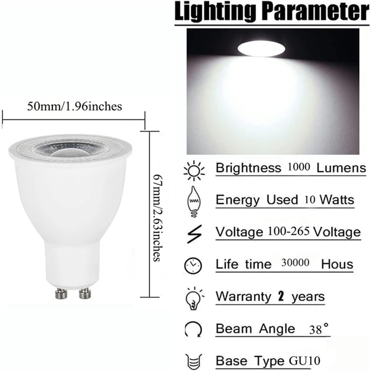 GU10 LED Light Bulb 5W Replaces 35W 50W GU10 Halogen Lamp 450lm suppliers