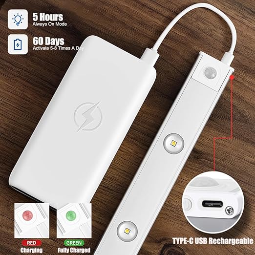 LED Motion Sensor Under Cabinet Light, 3 Hill Light Modes Stepless Dimming Under Closet Lights high quality
