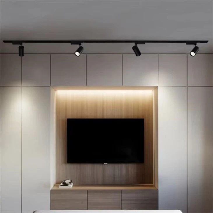 Modern COB Black White LED Track Lights for Home Office Aluminum Movable Spot light price
