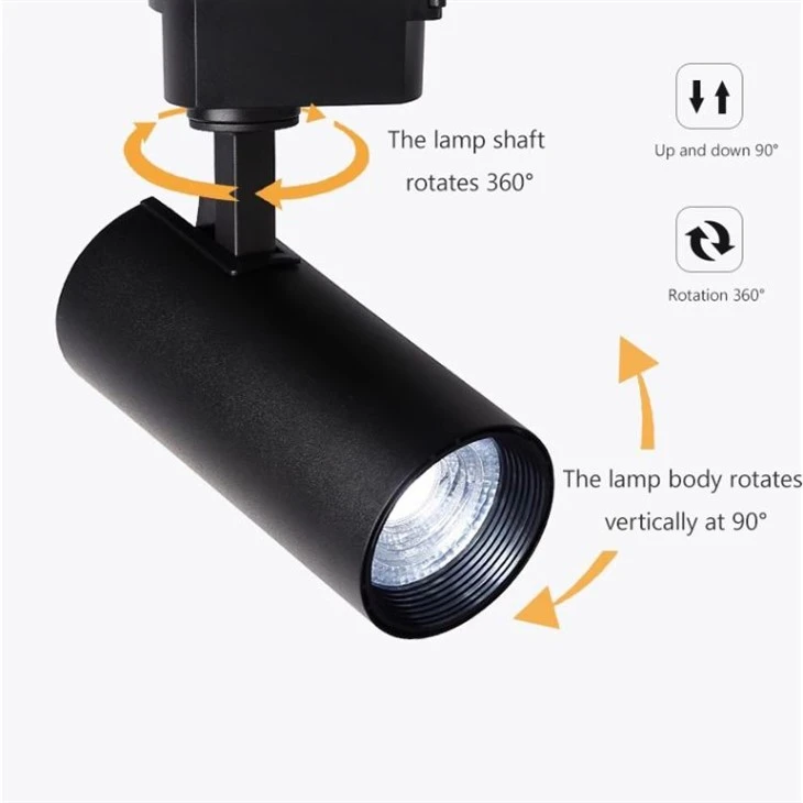 Modern COB Black White LED Track Lights for Home Office Aluminum Movable Spot light suppliers