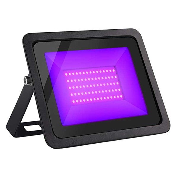 Lampu Hitam LED 100W, Lampu Sorot UV Kuat, IP66, Lampu UV 395nm Untuk Krismas