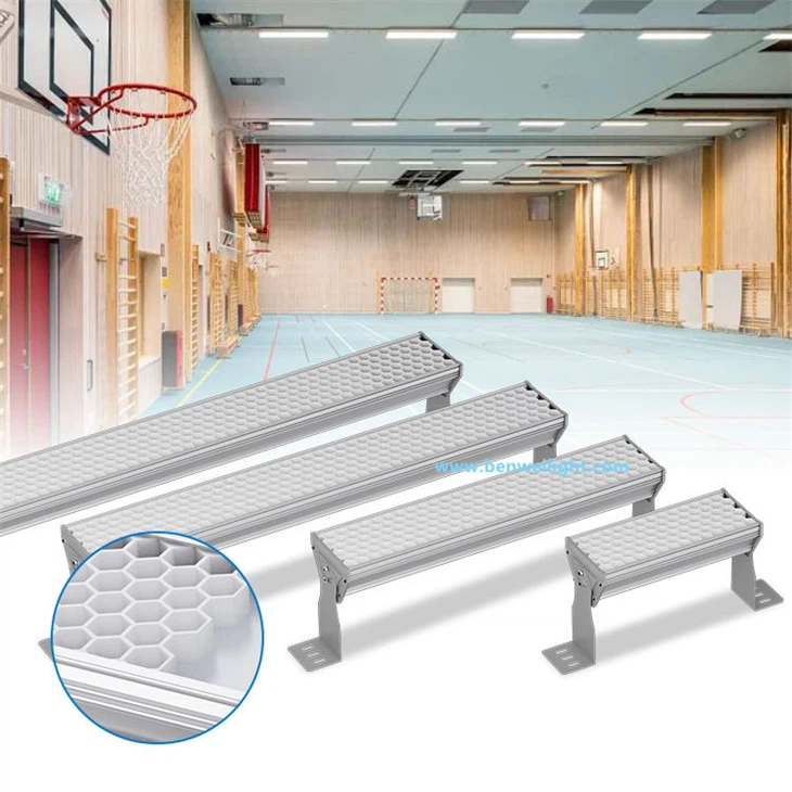 Anti-Lampu Gimnasium Bola Keranjang Badminton LED Bulutangkis Aluminium Silau