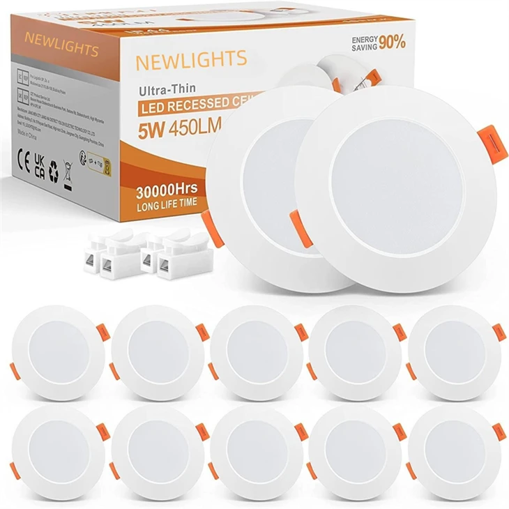 Lampu Bawah LED Boleh Malap - 3Lampu Panel Slim W-24W (2.5"/4")
