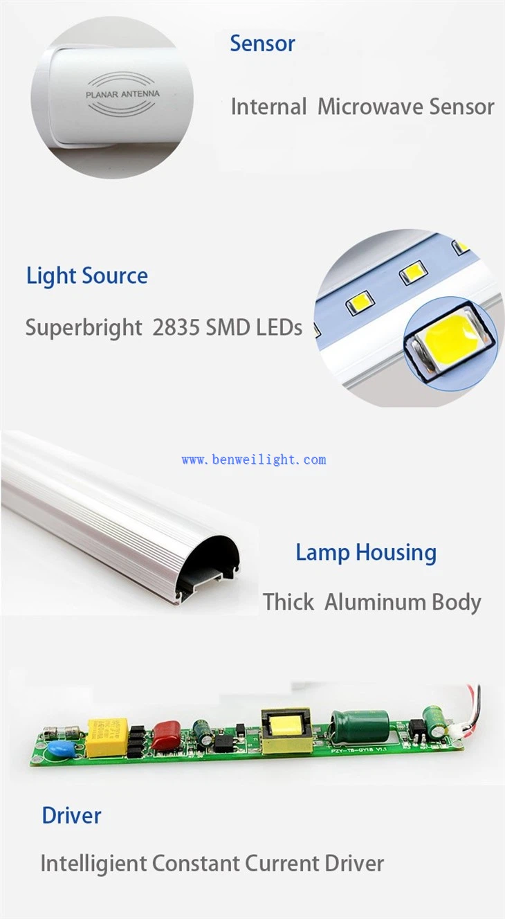 CRI90 T8 Microwave Smart Led Tube detail